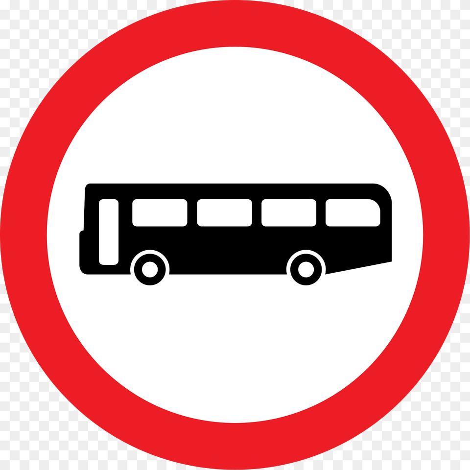 No Buses Sign In Uk Clipart, Symbol, Road Sign, Bus, Transportation Free Transparent Png
