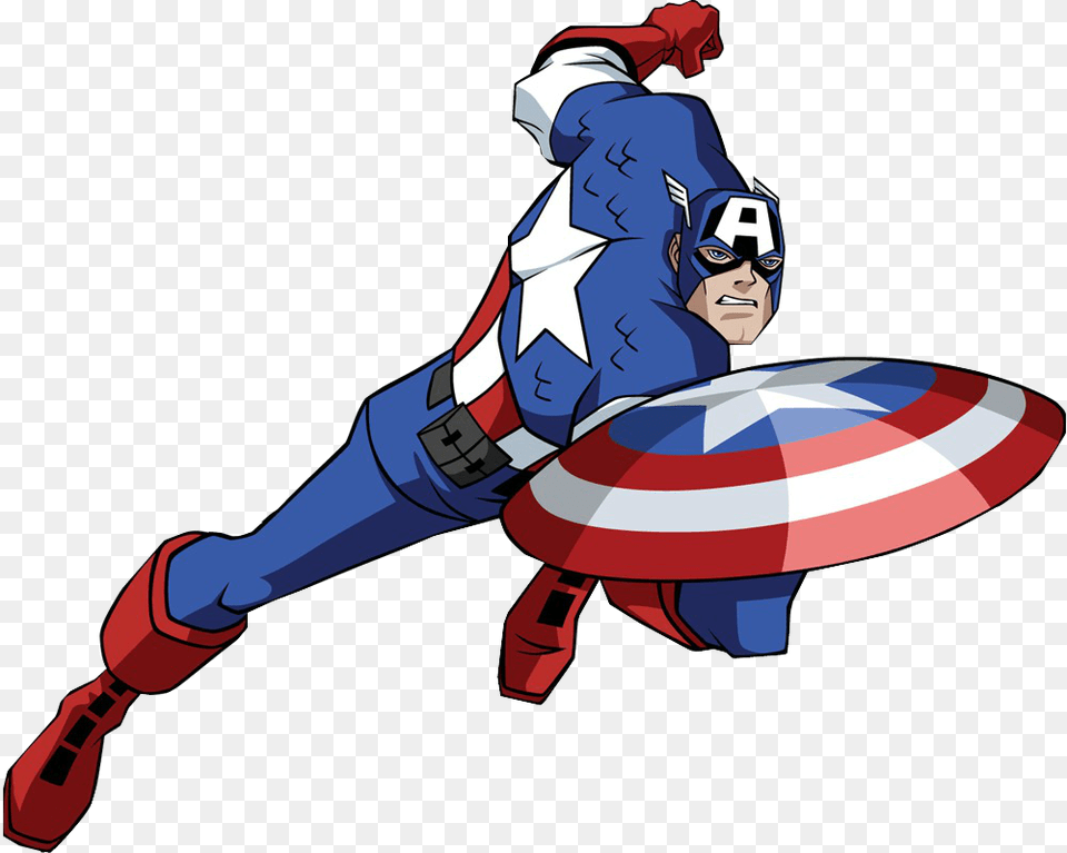 No Caption Provided Avengers Cartoon Captain America, Book, Comics, People, Person Free Png Download