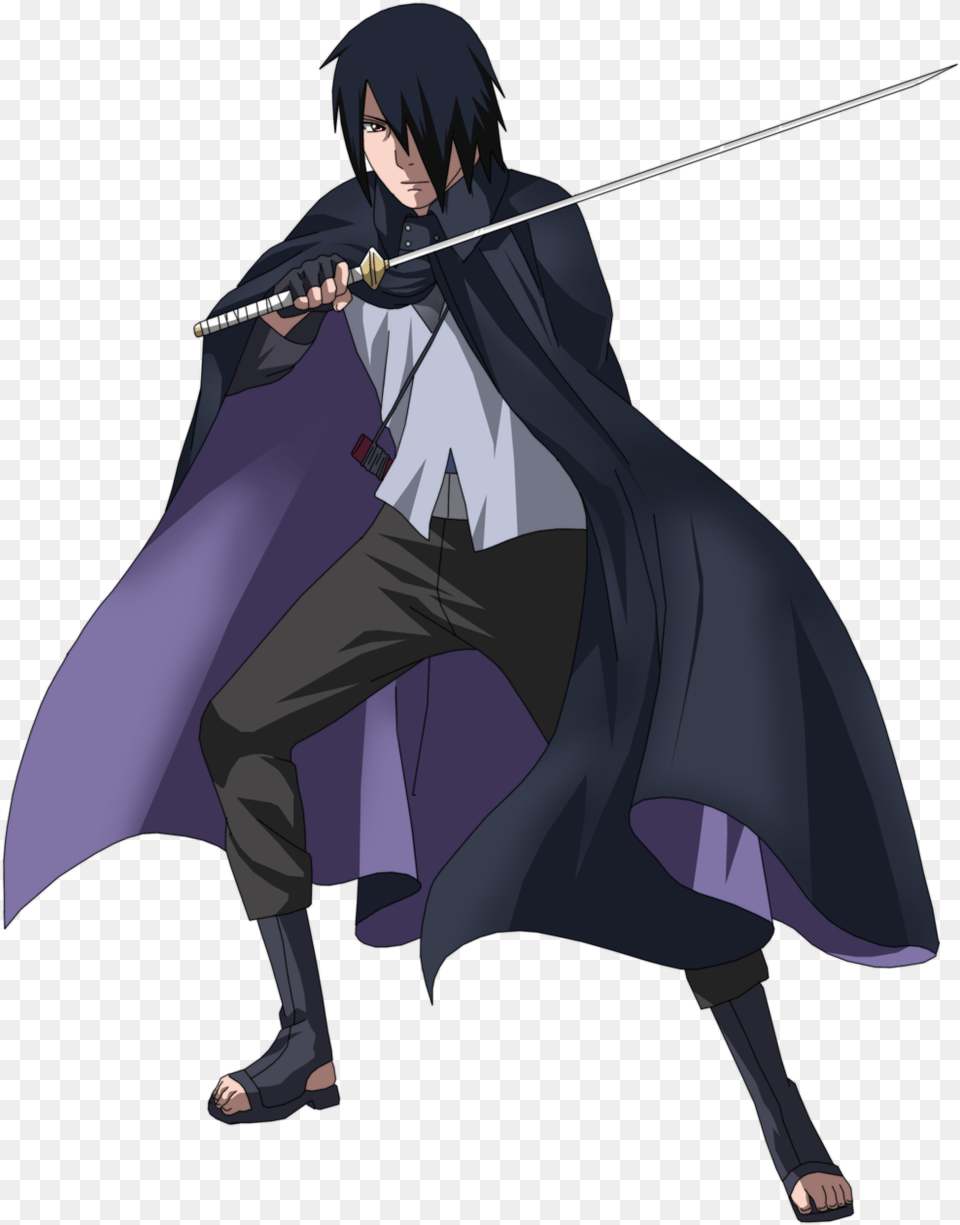 No Caption Provided Boruto Sasuke Uchiha, Fashion, Sword, Weapon, Adult Png