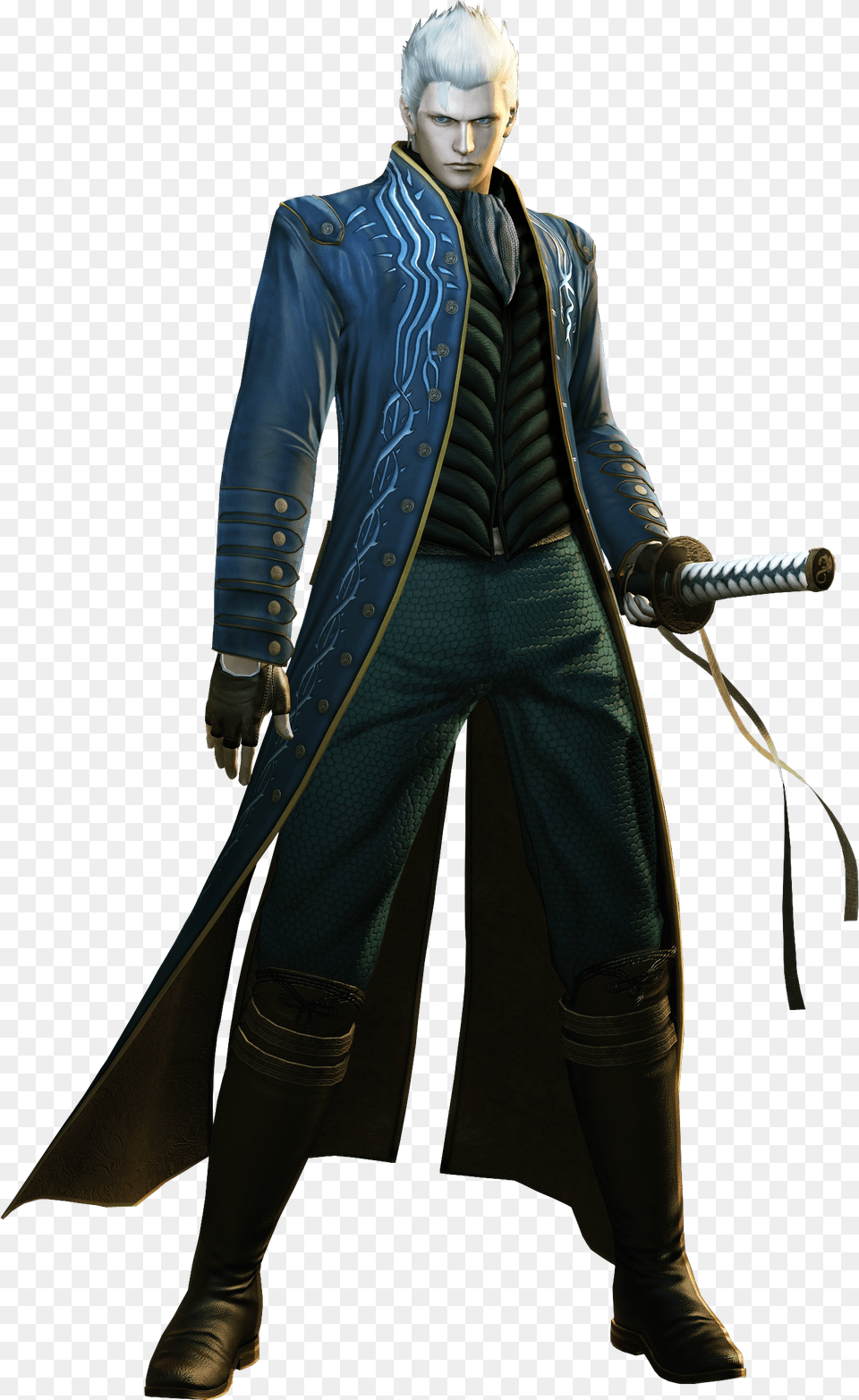 No Caption Provided Dante Devil May Cry Brother, Clothing, Coat, Adult, Sword Free Png