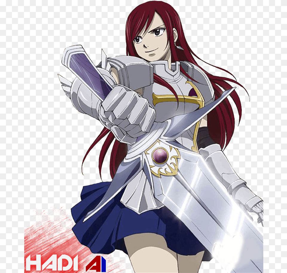 No Caption Provided Erza Fairy Tail Poster, Book, Publication, Comics, Adult Png