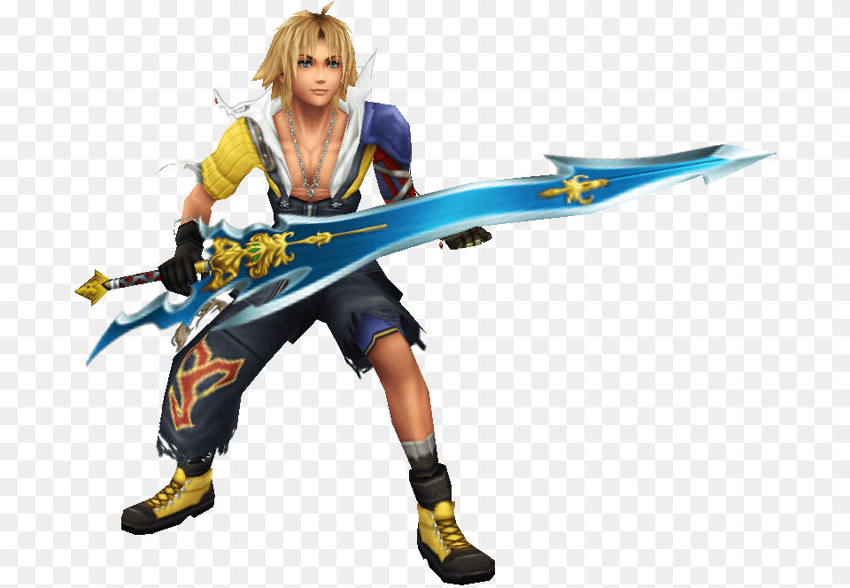 No Caption Provided Final Fantasy Tidus, Weapon, Sword, Adult, Person Free Png