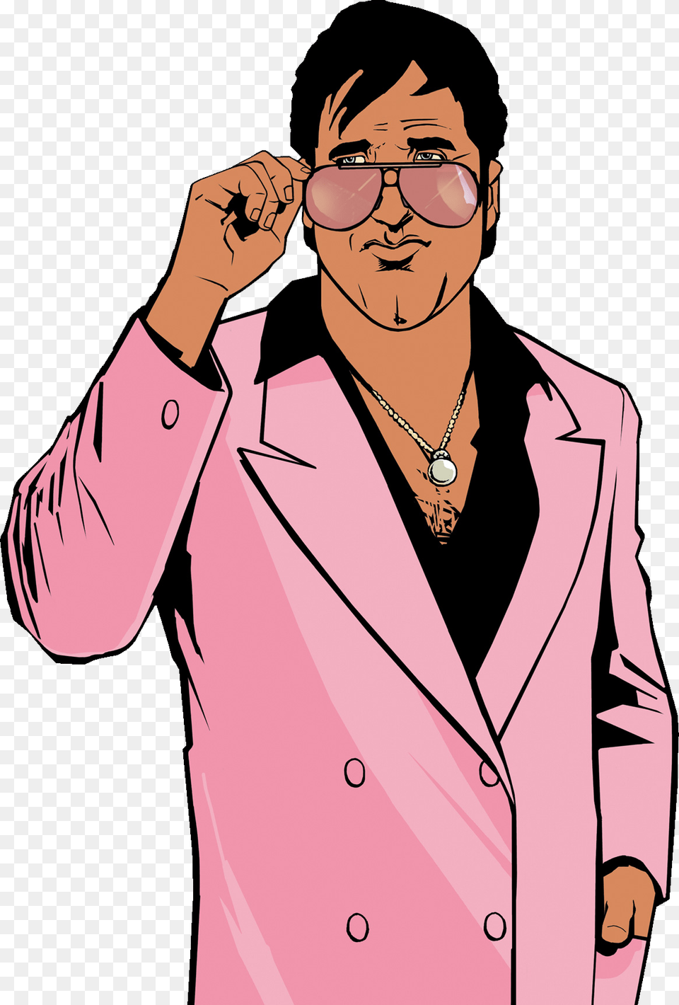 No Caption Provided Gta Vice City Artwork, Accessories, Person, Man, Male Free Transparent Png
