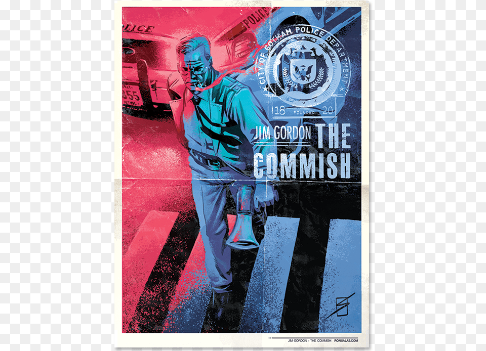 No Caption Provided Jim Gordon The Commish, Tarmac, Advertisement, Road, Poster Free Png Download