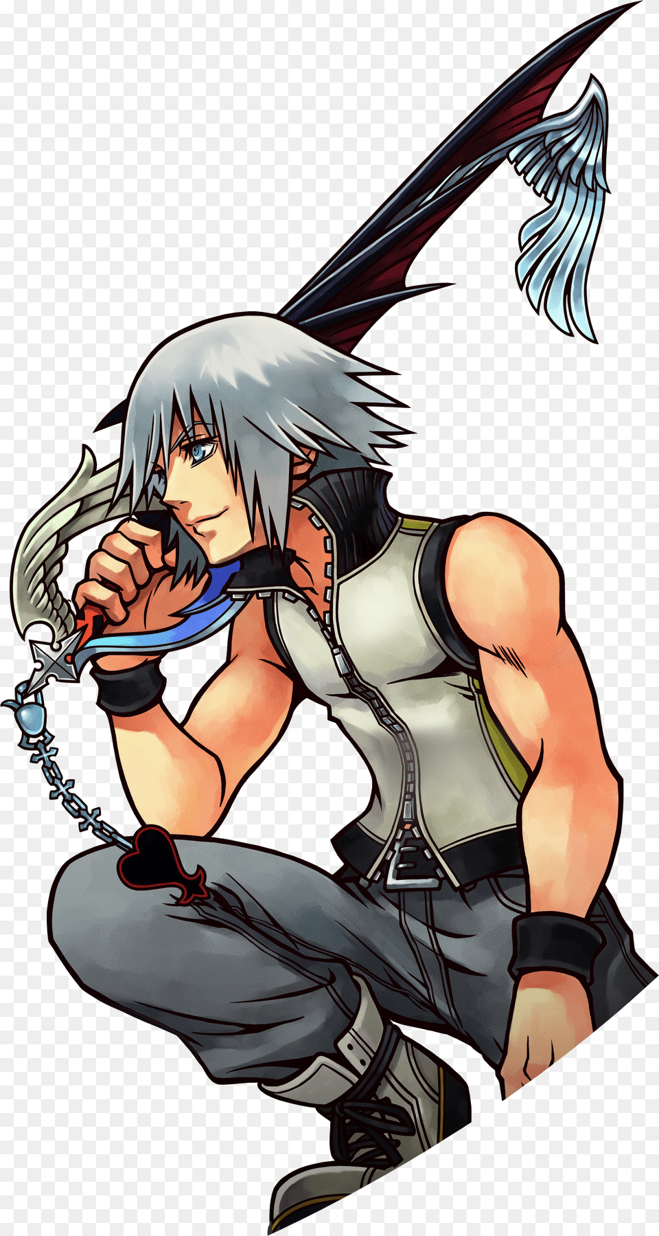 No Caption Provided Kingdom Hearts Riku Artwork Free Png Download