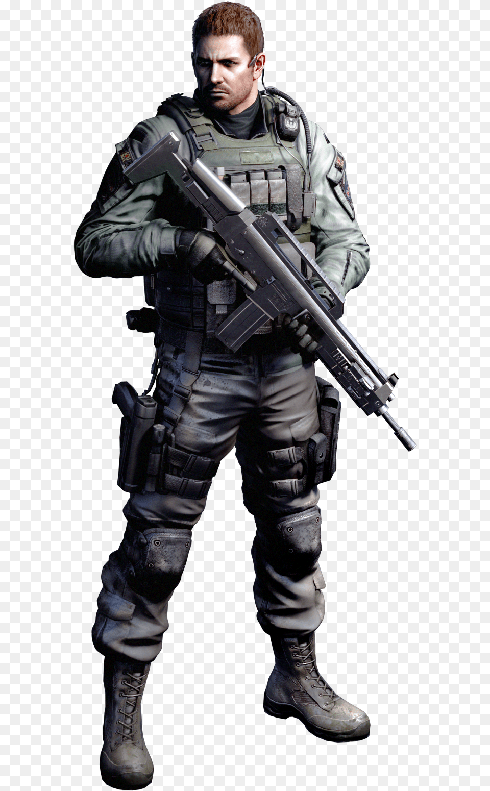 No Caption Provided Leon S Kennedy Chris Redfield, Adult, Person, Man, Male Free Transparent Png