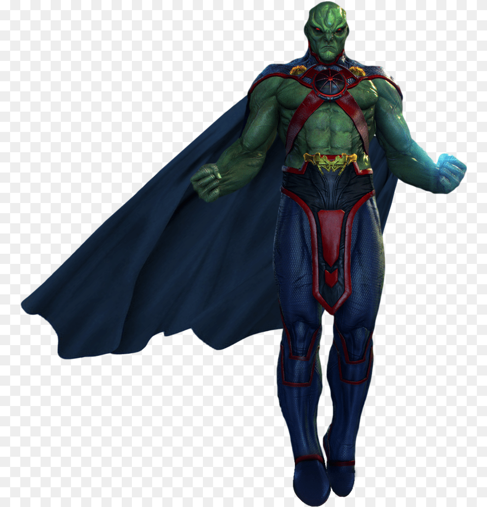 No Caption Provided Martian Manhunter Transparent Background, Cape, Clothing, Adult, Male Png Image