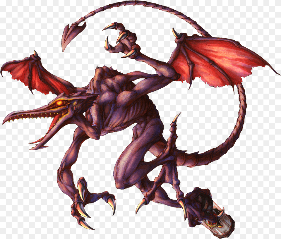No Caption Provided Metroid Good Guy Ridley, Dragon, Animal, Dinosaur, Reptile Free Png Download