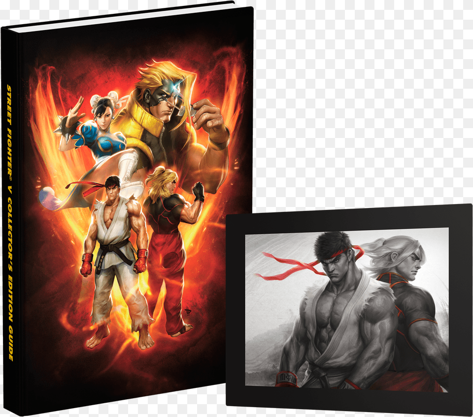 No Caption Provided Street Fighter V Collector39s Edition Strategy Guide, Adult, Publication, Person, Man Png Image