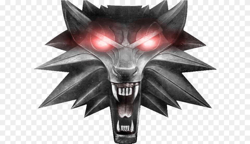 No Caption Provided Witcher 3 Wolf Head, Emblem, Symbol, Light, Blade Png Image