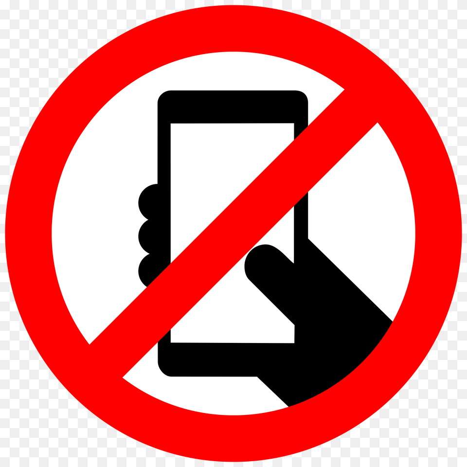 No Cellphone Allowed, Sign, Symbol, Road Sign, Electronics Free Png Download