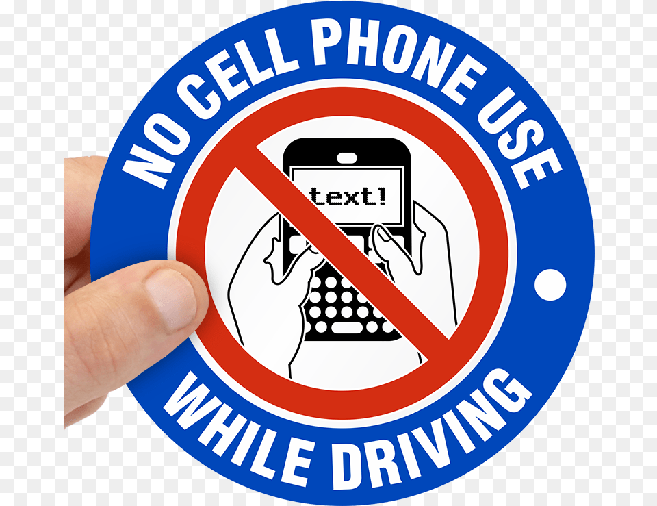 No Cellphone Use While Driving Label Texting While Driving, Electronics, Phone, Symbol, Mobile Phone Free Png Download