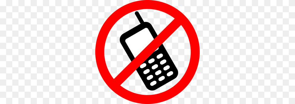 No Cellphones Sign, Symbol, Electronics, Phone Png Image