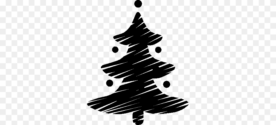 No Clipart Cute Christmas Tree Silhouettes, Silhouette, Stencil, Christmas Decorations, Festival Free Transparent Png