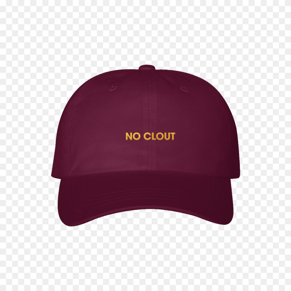 No Clout Dad Hat Maroon, Baseball Cap, Cap, Clothing, Swimwear Free Transparent Png