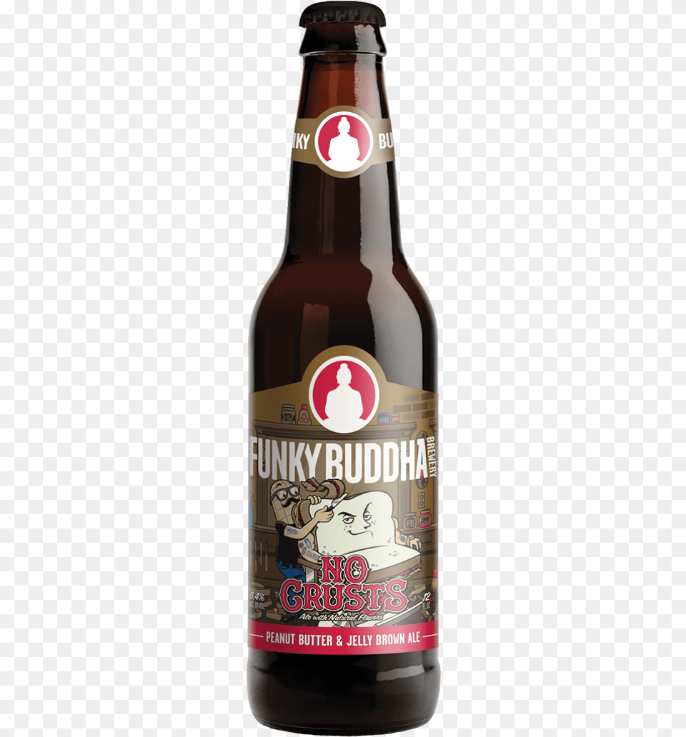No Crusts By Funky Buddha Brewery Funky Buddha Floridian Beer, Alcohol, Beer Bottle, Beverage, Bottle Png
