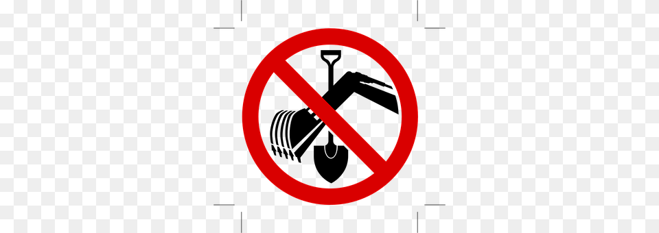 No Digging Sign, Symbol, Road Sign, Disk Png Image