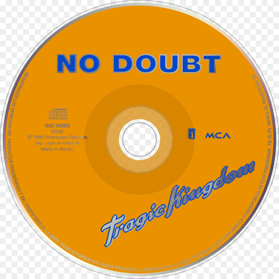 No Doubt Tragic Kingdom Disc, Disk, Dvd Png