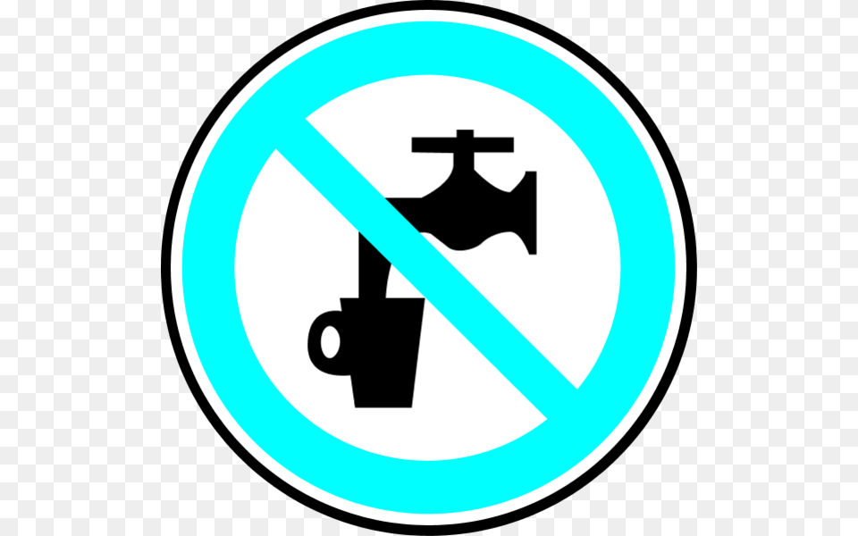 No Drinking Water Clip Art, Sign, Symbol, Disk, Road Sign Free Transparent Png