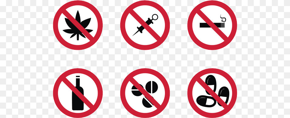 No Drugs, Sign, Symbol, Road Sign Free Png Download