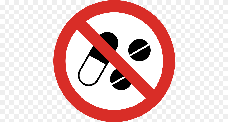 No Drugs Icon And Svg Vector Dot, Sign, Symbol, Road Sign, Disk Free Png Download