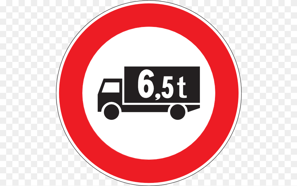 No Entry For Goods Vehicles Sign Logo Lkw Schild, Symbol, Road Sign, Disk Free Png