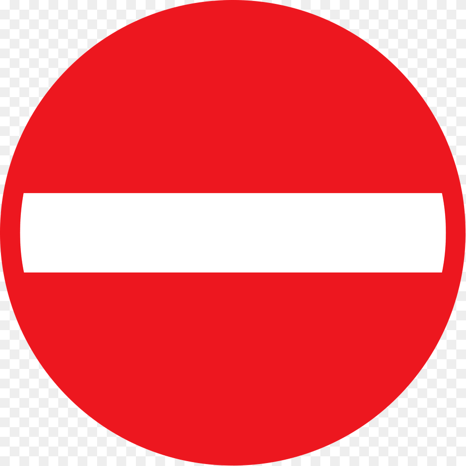 No Entry Sign In Denmark Clipart, Symbol, Road Sign, Disk Png