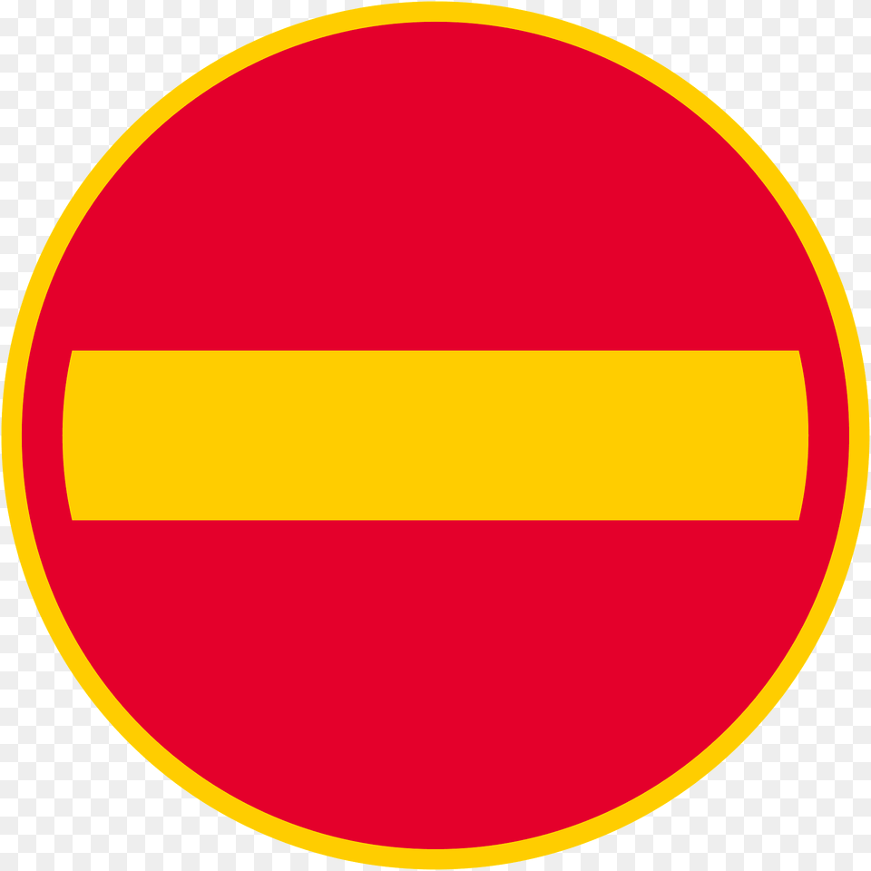 No Entry Sign In Finland Clipart, Symbol, Road Sign, Disk Free Transparent Png
