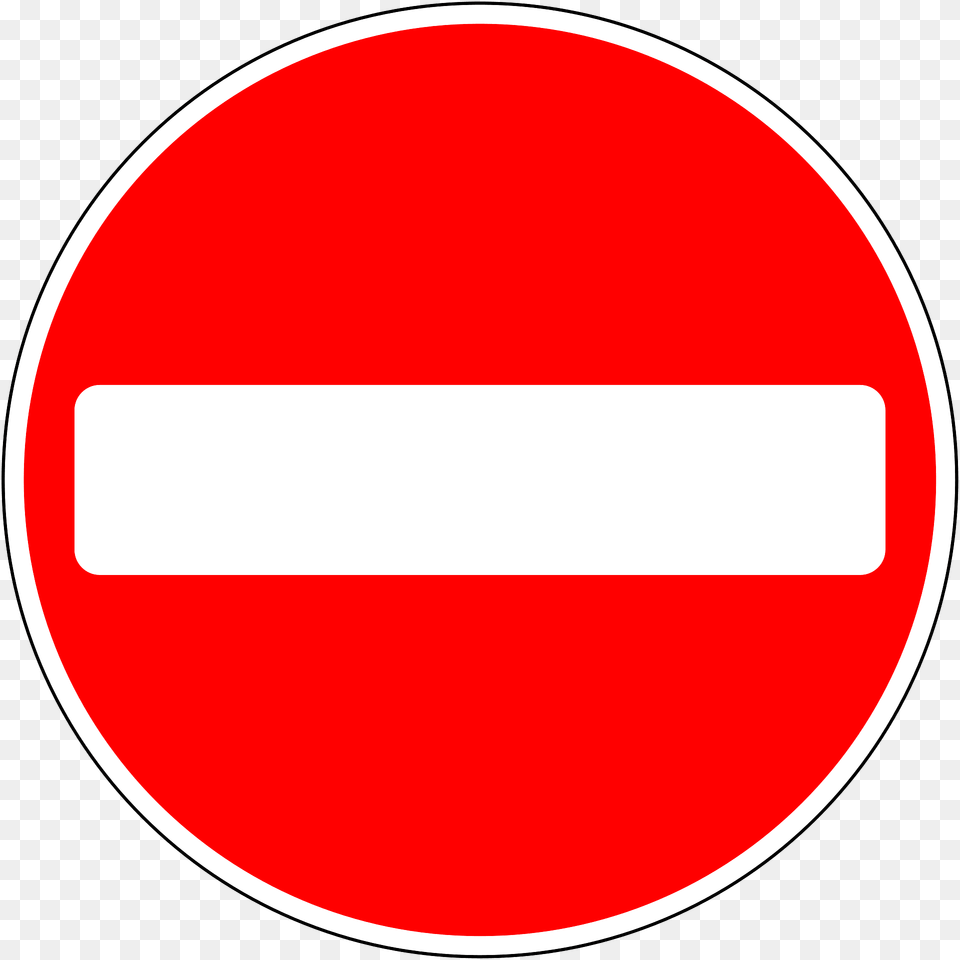 No Entry Sign In Ireland Clipart, Symbol, Road Sign, Disk, Stopsign Free Transparent Png