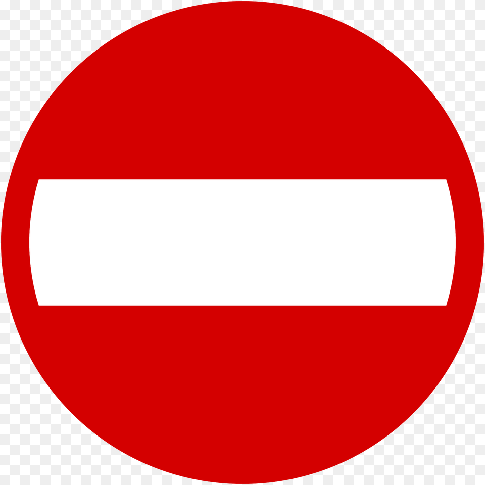 No Entry Sign In Poland Clipart, Symbol, Road Sign, Disk Free Transparent Png