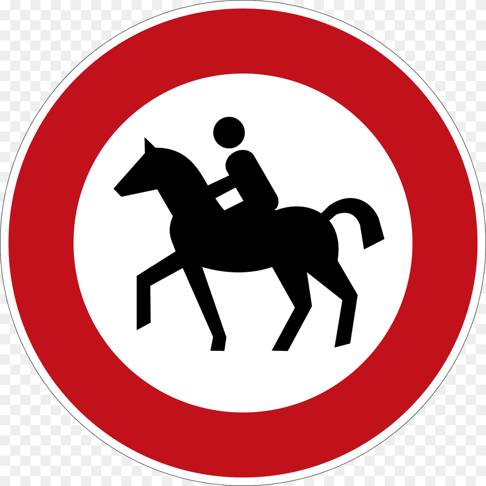 No Equestrianshorse Riders Permitted Clipart, Sign, Symbol, Road Sign, Animal Free Png