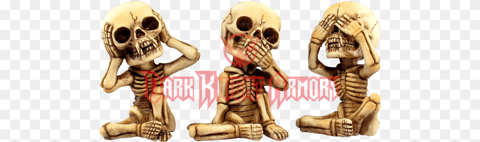 No Evil Mini Skeleton Set Sitting, Baby, Person Free Png Download