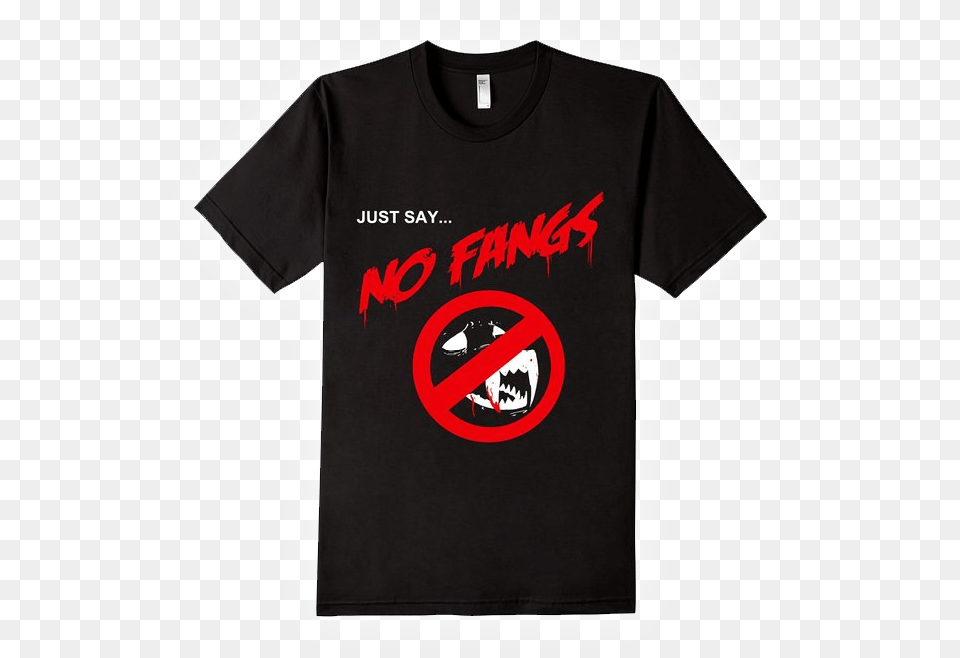 No Fangs Seagull Embroidered T Shirt, Clothing, T-shirt Free Png Download