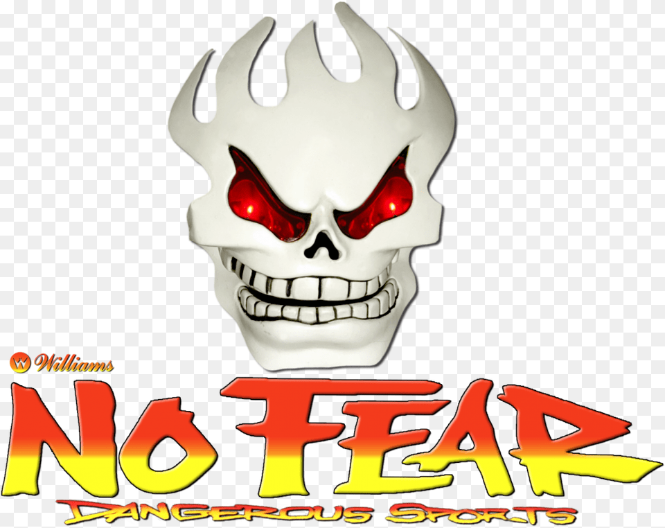No Fear Dangerous Sports Pinball Skull, Face, Head, Person Png Image