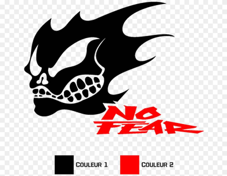 No Fear Skull Sticker 3 Sticker No Fear Logo Png Image