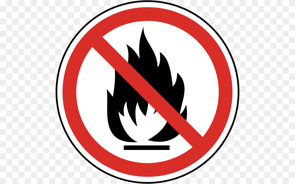 No Fire Flame Label No Open Flames Sign, Symbol, Road Sign Free Png
