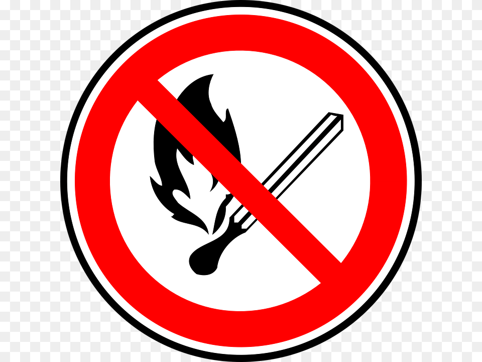No Fire Or Flames Allowed Svg Clip Arts Don T Play With Fire Sign, Symbol, Road Sign Free Png