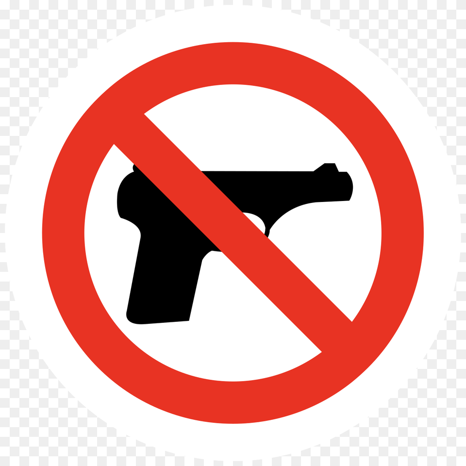 No Firearms Sign With Firearms Prohibited Sign, Symbol, Firearm, Weapon, Gun Free Transparent Png