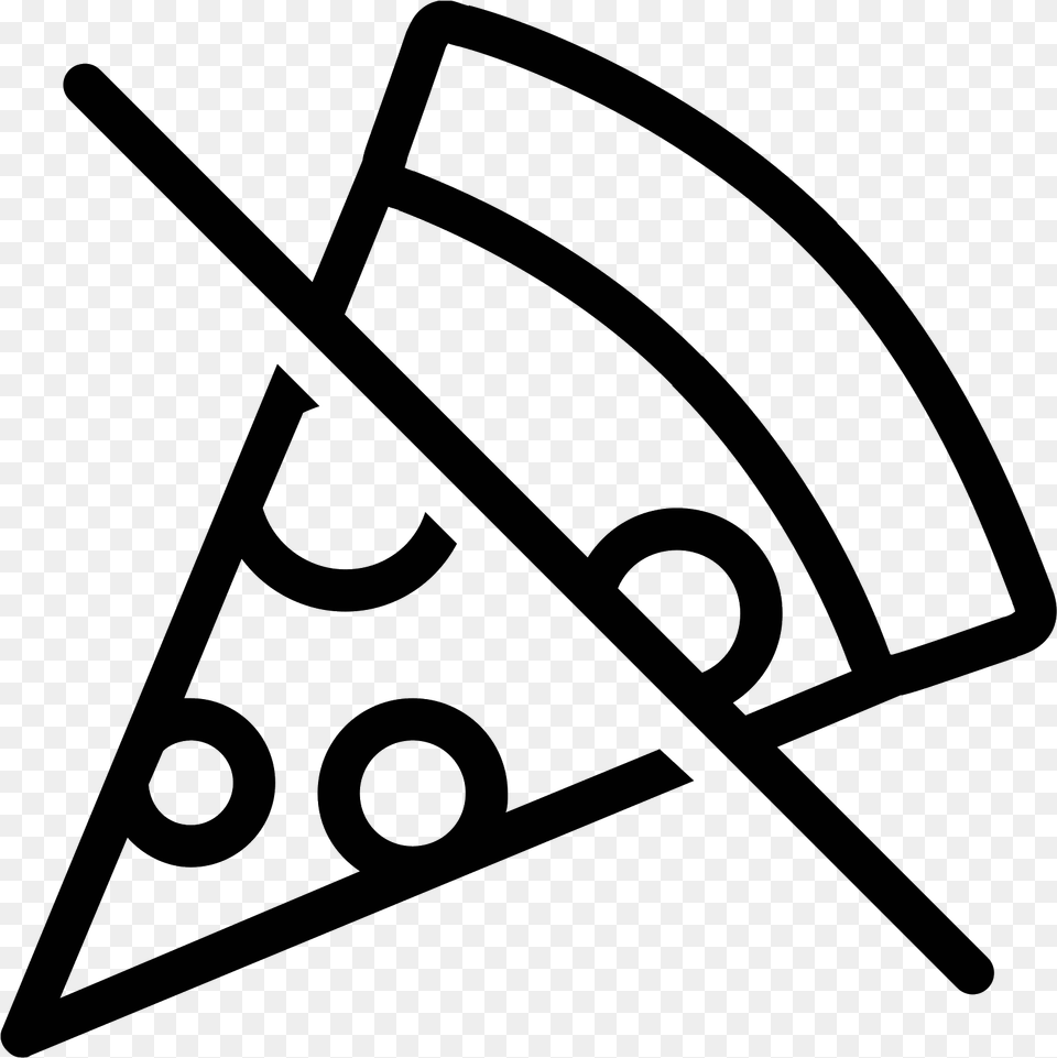 No Food Icon Pizza Icon Transparent Background, Gray Png Image