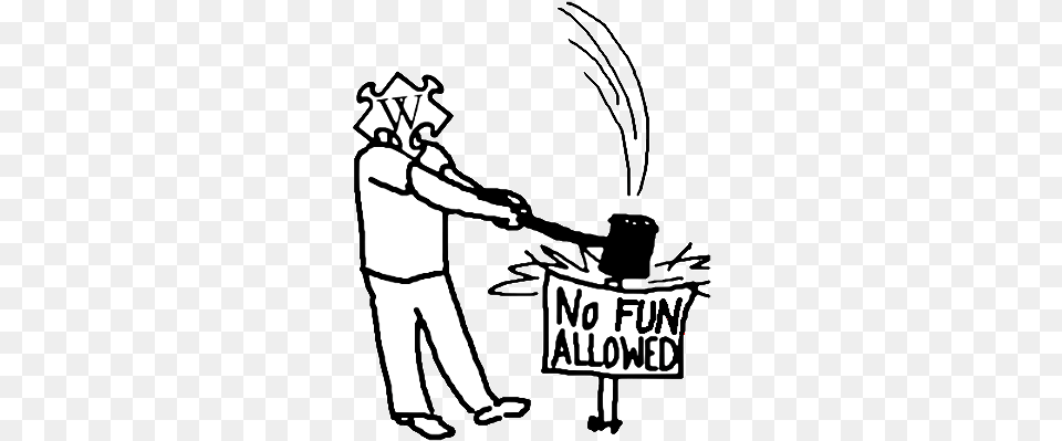 No Fun Illustration, Stencil, Person Free Transparent Png