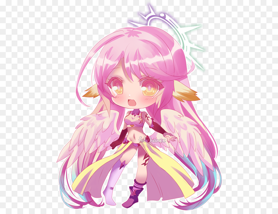 No Game Life Logo Jibril Chibi, Book, Publication, Comics, Baby Free Png Download