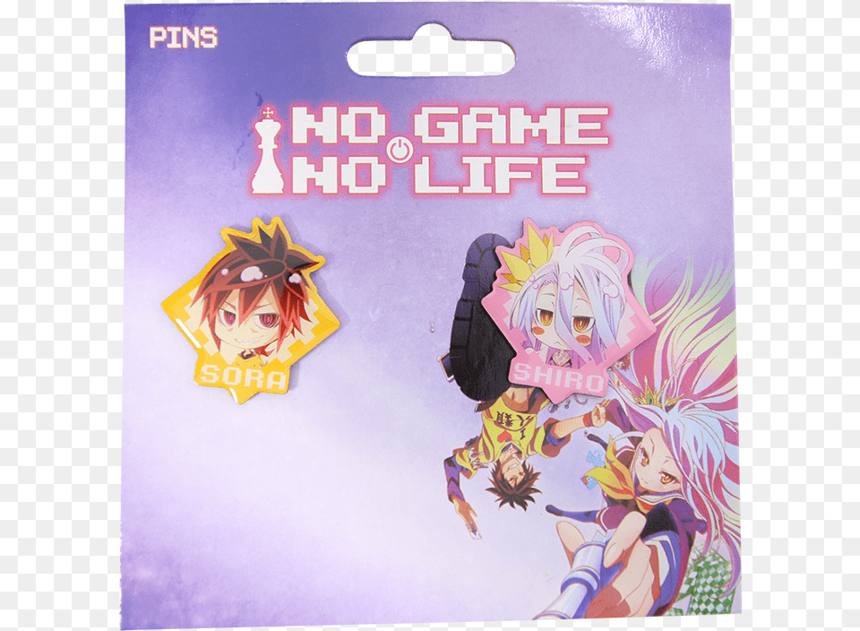 No Game Life Pin Set Fictional Character, Book, Comics, Publication, Person Free Transparent Png