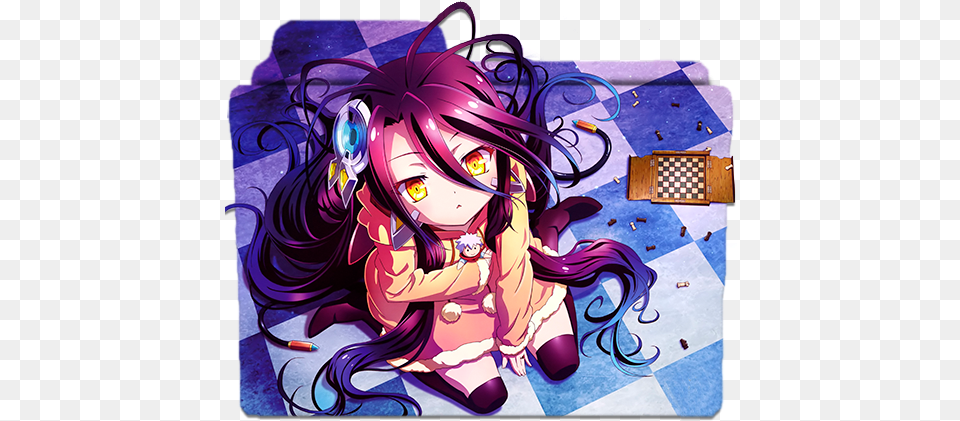 No Game Life Zero Game No Life Folder Icon, Book, Comics, Publication, Purple Free Png Download