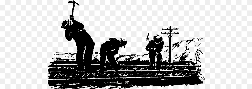 No General Official Nor I Railroad Workers Silhouette, Gray Png Image