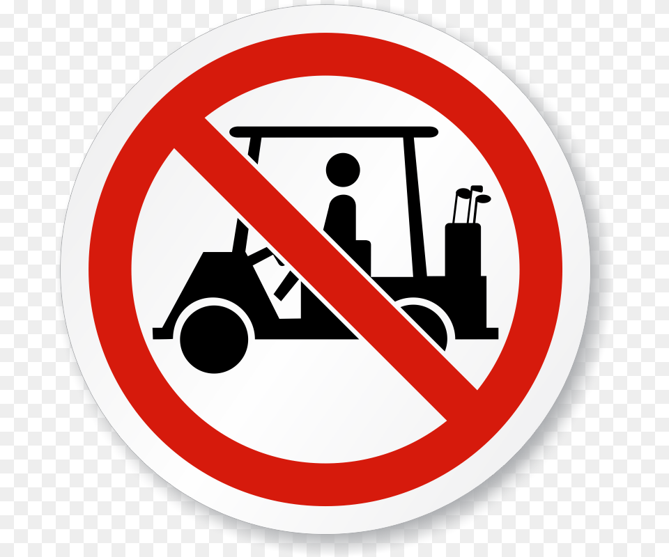 No Golf Cart Symbol Iso Prohibition Circular Sign Sku Is, Road Sign Free Transparent Png