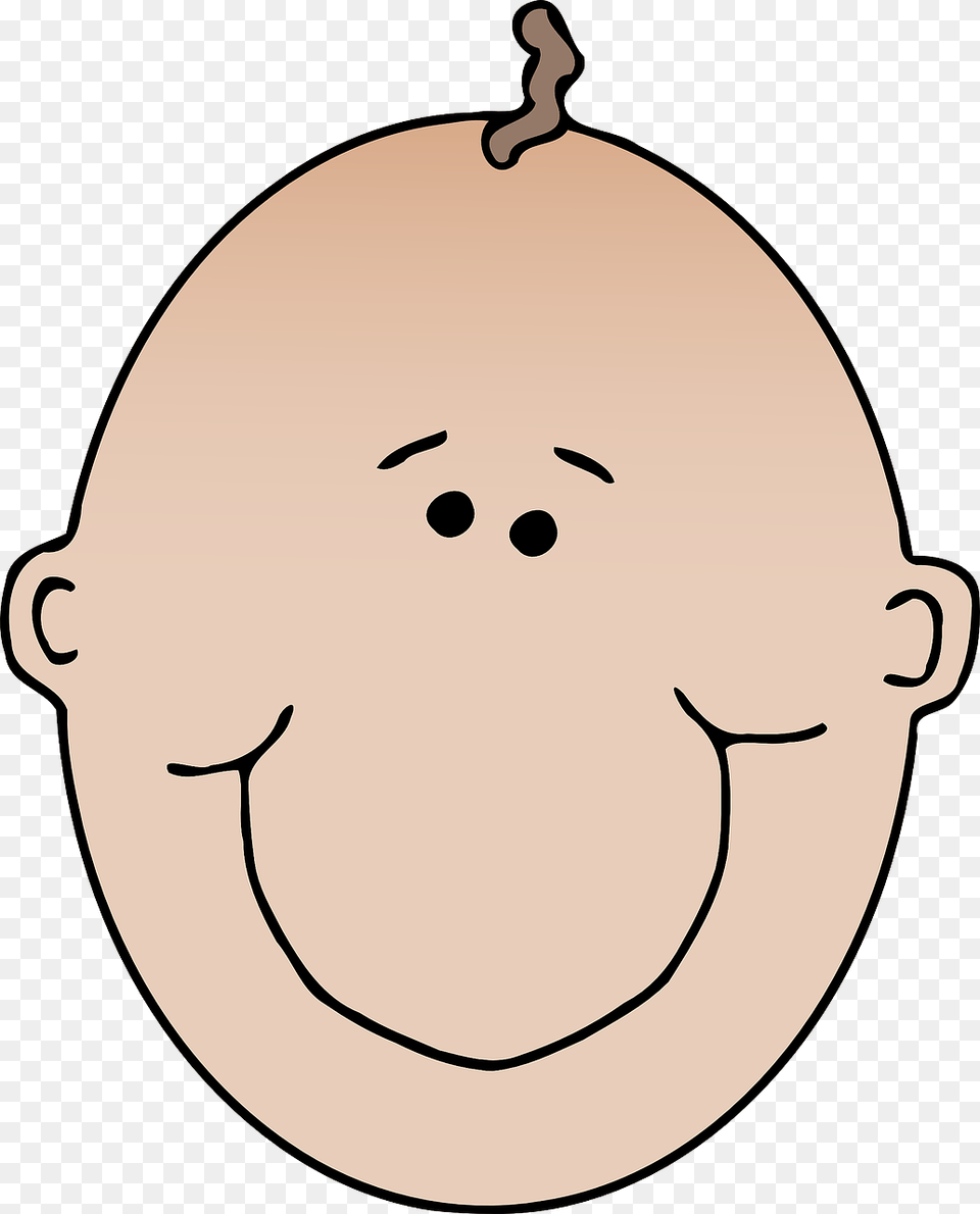 No Hair Face Clipart, Baby, Person, Food, Fruit Png