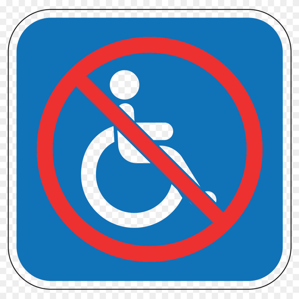 No Handicap Wheelchair Logo, Sign, Symbol, Road Sign Png