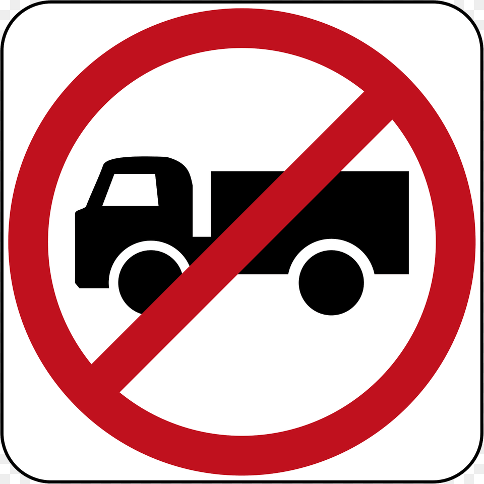 No Heavy Goods Vehicles Sign In Australia Clipart, Symbol, Road Sign Free Transparent Png