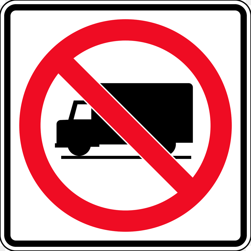 No Heavy Goods Vehicles Sign In British Columbia Clipart, Symbol, Road Sign Free Transparent Png