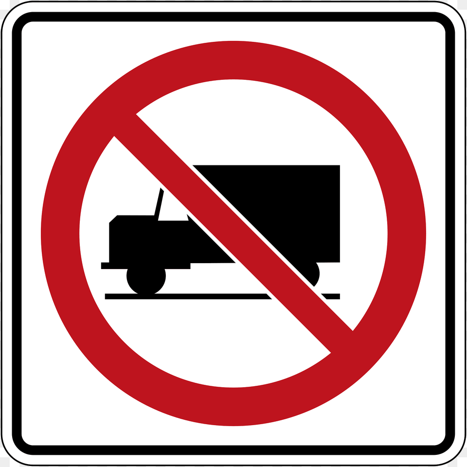 No Heavy Goods Vehicles Sign In Canada Clipart, Symbol, Road Sign Free Png Download